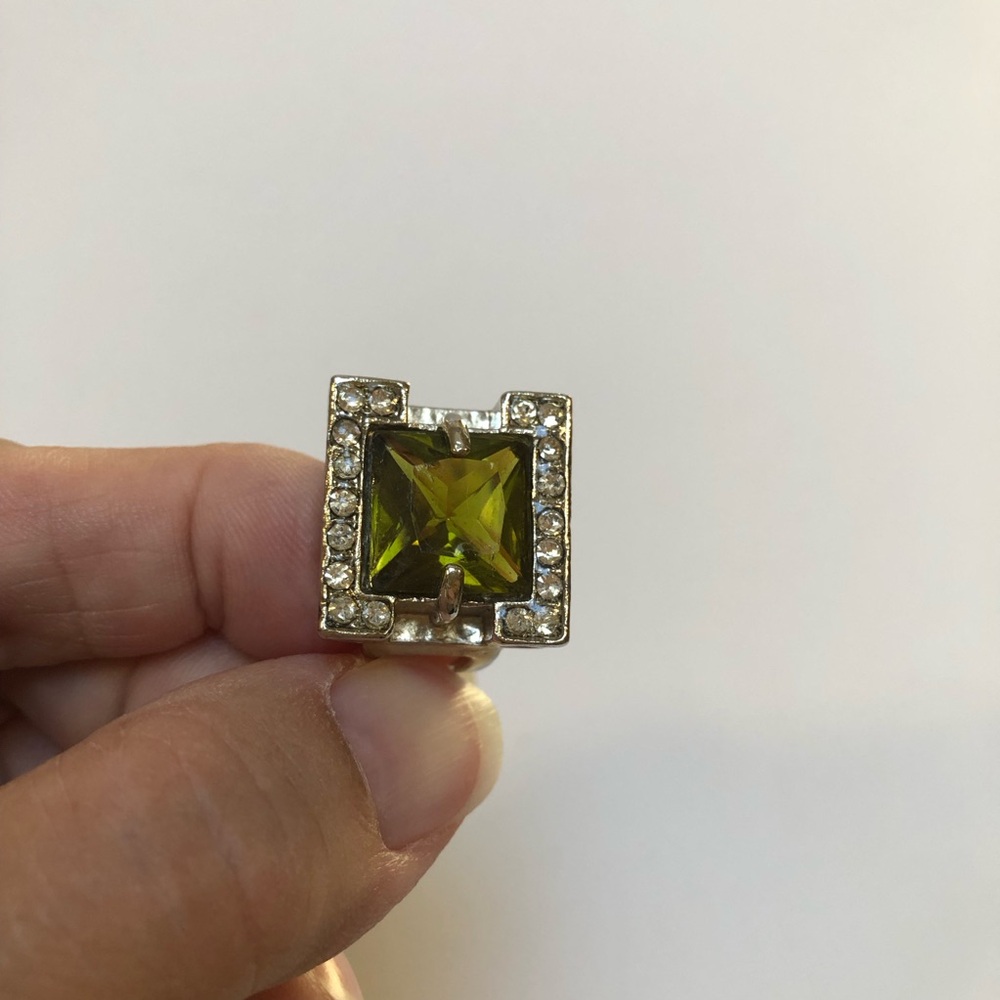 Ring Silver and Green, Size 8 OnlyNWT